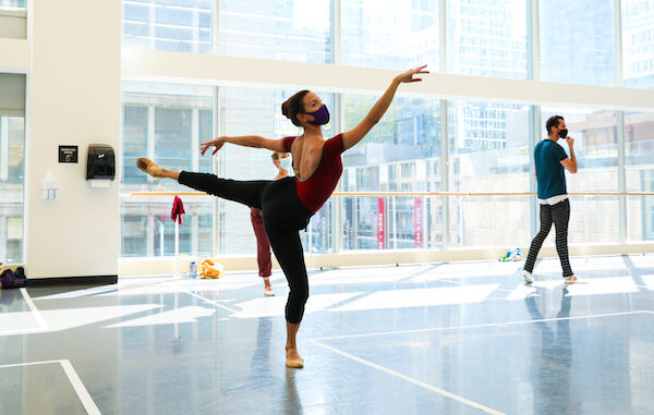 Anais Bueno in class_Courtesy of The Joffrey Ballet