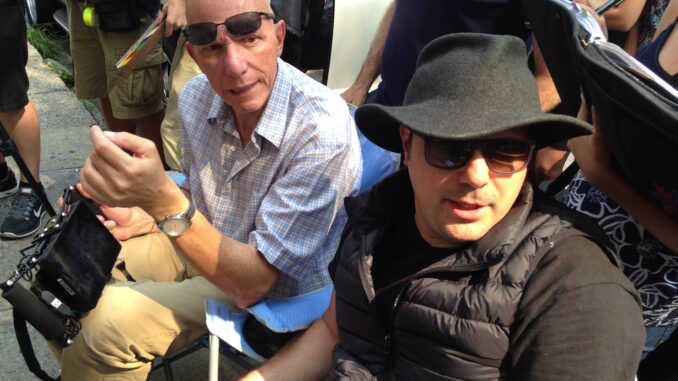 Tango Shalom Gabriel Bologna Director (hat) and Massimo Zeri cinematographer